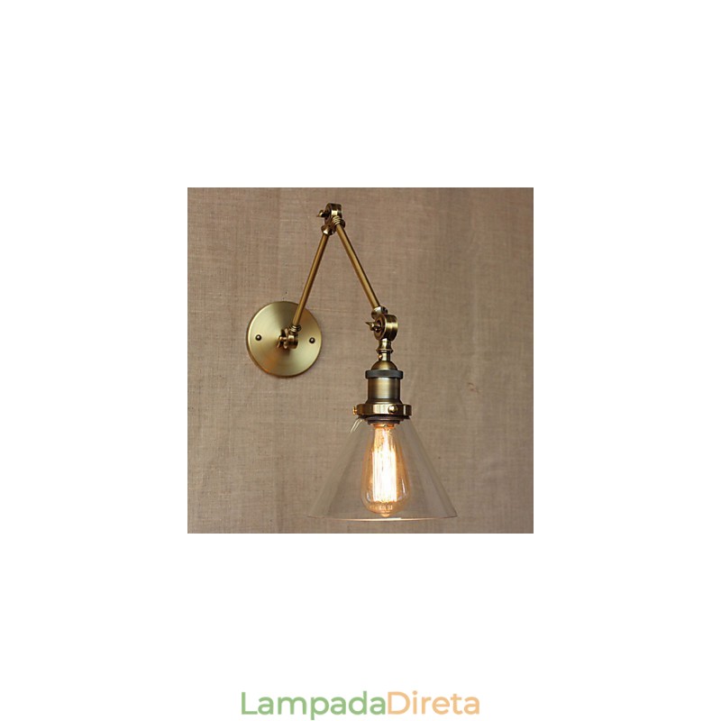 Loja Vintage Retro Exclusivamente Design Moderno Bronze Igreja Lobby Decorado Quarto Luminária de Parede