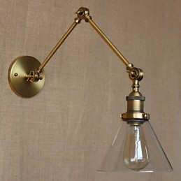 Loja Vintage Retro Exclusivamente Design Moderno Bronze Igreja Lobby Decorado Quarto Luminária de Parede