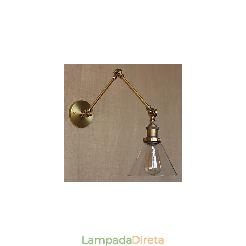 Loja Vintage Retro Exclusivamente Design Moderno Bronze Igreja Lobby Decorado Quarto Luminária de Parede