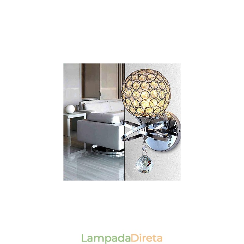 Apliques de parede de cristal Moderno Contemporâneo G9 Metal