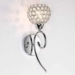 Apliques de parede Luminárias de parede de leitura Cristal Mini Estilo Moderno Contemporâneo Metal