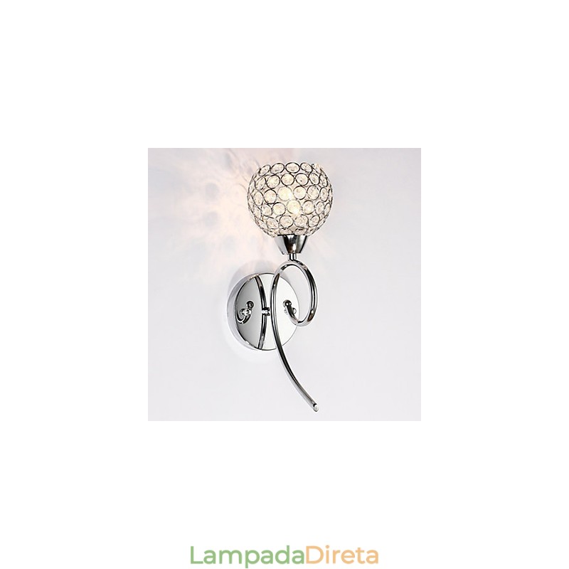 Apliques de parede Luminárias de parede de leitura Cristal Mini Estilo Moderno Contemporâneo Metal