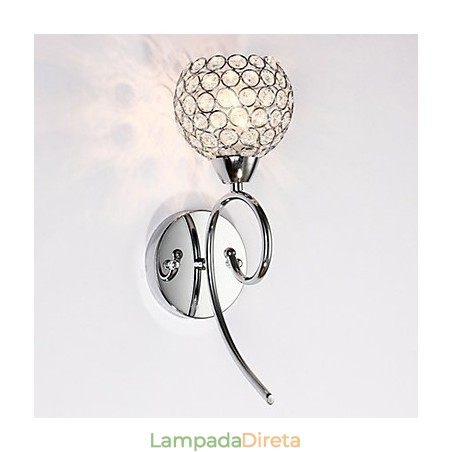 Apliques de parede Luminárias de parede de leitura Cristal Mini Estilo Moderno Contemporâneo Metal Apliques de parede Luminárias de parede de leitura Cristal Mini Estilo Moderno Contemporâneo Metal