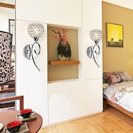 Apliques de parede Luminárias de parede de leitura Cristal Mini Estilo Moderno Contemporâneo Metal