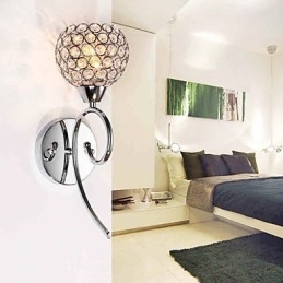 Apliques de parede Luminárias de parede de leitura Cristal Mini Estilo Moderno Contemporâneo Metal