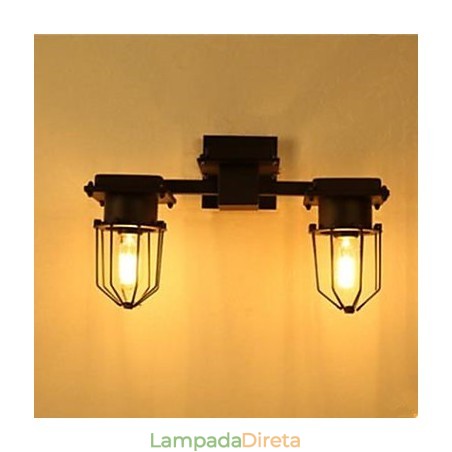 Luminária de parede em ferro forjado, escada para corredor, cabeceira de cama Luminária de parede em ferro forjado, escada para corredor, cabeceira de cama