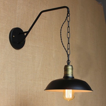 Luminária de parede de personalidade simples e criativa, corrente da indústria, luminária de parede de cabeceira de quarto de corredor de ferro retrô americana Luminária de parede de personalidade simples e criativa, corrente da indústria, luminária de parede de cabeceira de quarto de corredor de ferro retrô americana