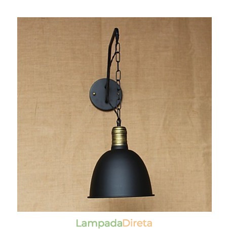 Luminária de parede de personalidade simples e criativa, corrente da indústria, luminária de parede de cabeceira de quarto de corredor de ferro retrô americana Luminária de parede de personalidade simples e criativa, corrente da indústria, luminária de parede de cabeceira de quarto de corredor de ferro retrô americana