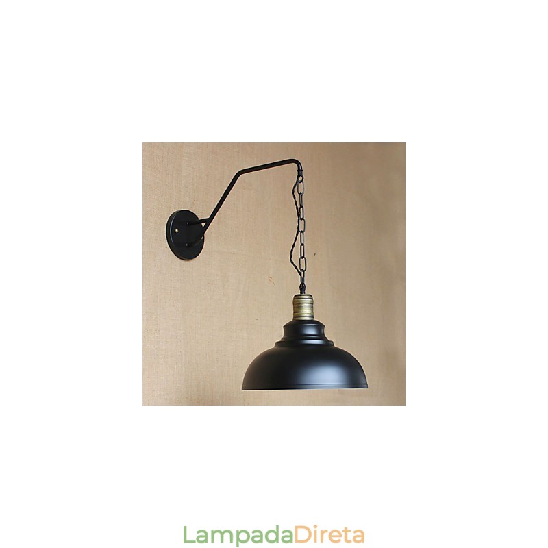 Luminária de parede de personalidade simples e criativa, corrente industrial, americana, retrô, ferro, corredor, quarto, cabeceira, luminária de parede