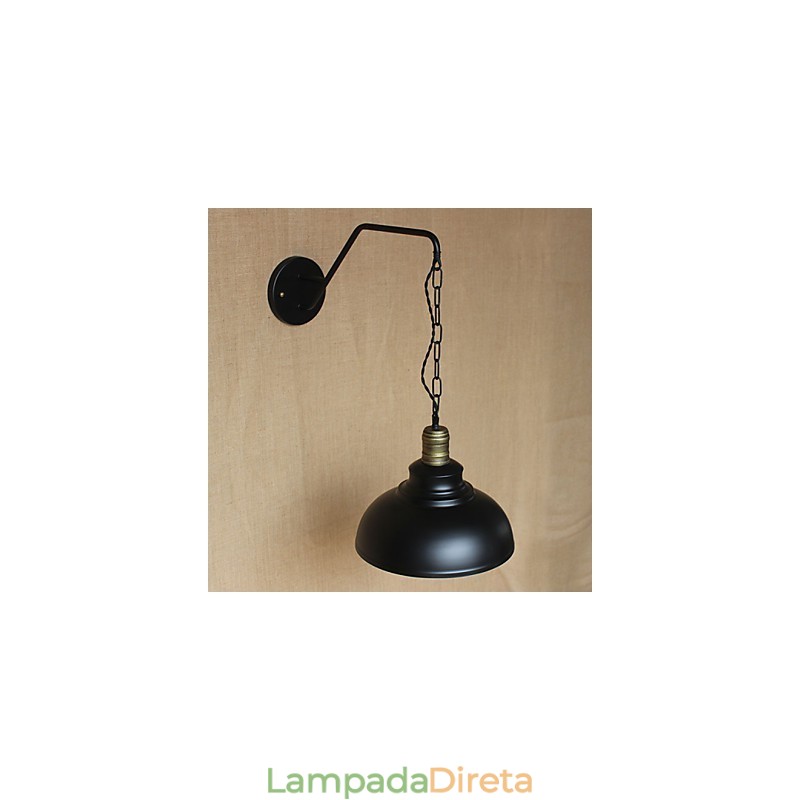 Luminária de parede de personalidade simples e criativa, corrente industrial, americana, retrô, ferro, corredor, quarto, cabeceira, luminária de parede