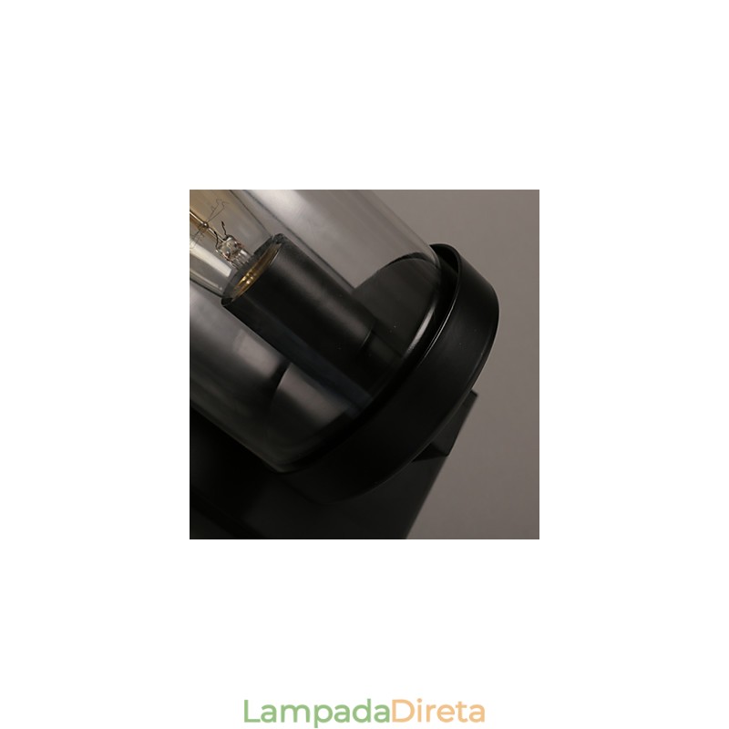 Luminária de parede criativa de ferro forjado e vidro rural