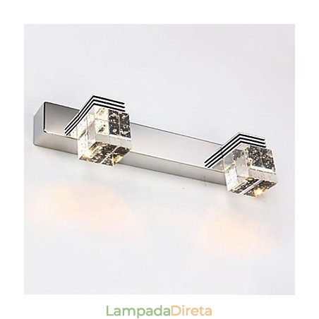 Arandelas de parede Iluminação de banheiro Wall Washers Cristal Mini Estilo Moderno Contemporâneo Metal