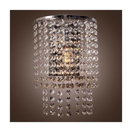 Luminária de parede de cristal contemporânea com 1 luz Luminária de parede de cristal contemporânea com 1 luz