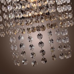 Luminária de parede de cristal contemporânea com 1 luz