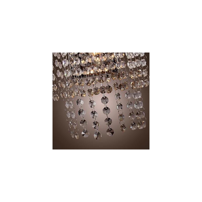 Luminária de parede de cristal contemporânea com 1 luz