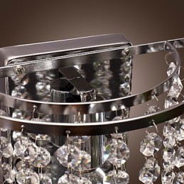 Luminária de parede de cristal contemporânea com 1 luz