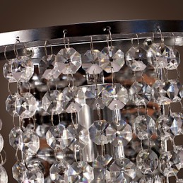 Luminária de parede de cristal contemporânea com 1 luz