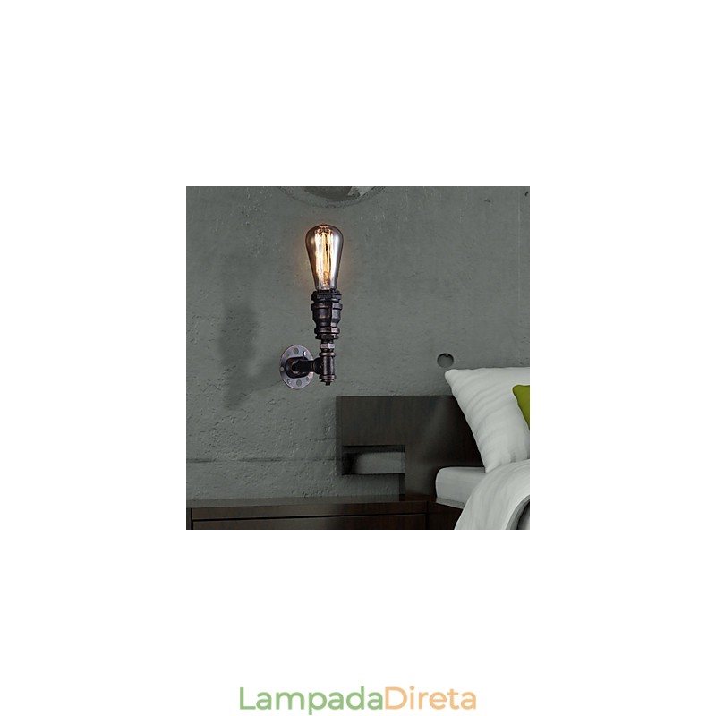 Luminária de parede de cabeceira de metal retrô Village Pastoral Living Room Luminária de parede para sala de jantar