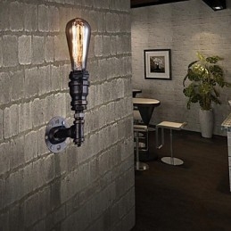 Luminária de parede de cabeceira de metal retrô Village Pastoral Living Room Luminária de parede para sala de jantar