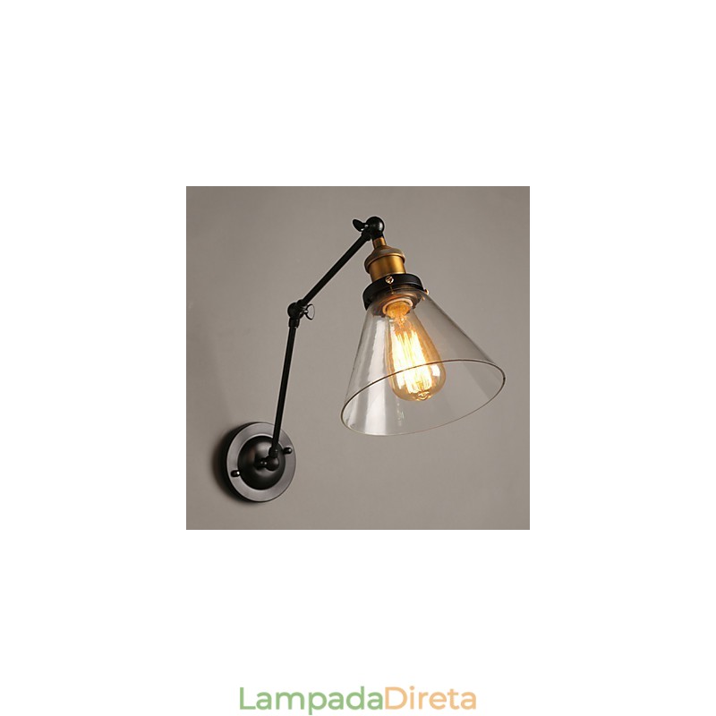 Luminária de parede dupla criativa estilo loft rural retrô Titan Section