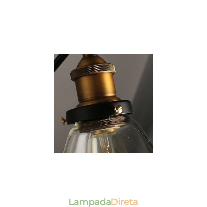 Luminária de parede dupla criativa estilo loft rural retrô Titan Section