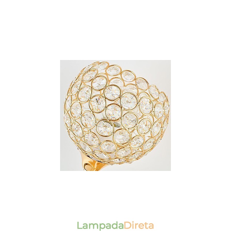 Luminária de parede de cristal moderna e minimalista
