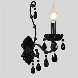 Cristal Mini Estilo Arandelas De Parede Vela Luzes De Parede Moderno Contemporâneo Metal