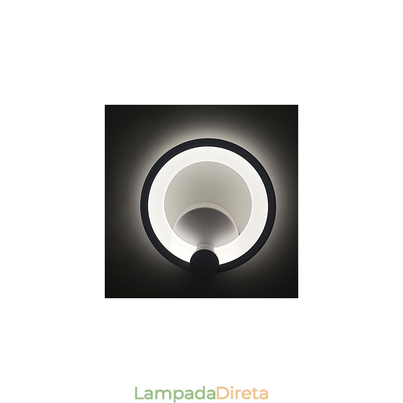 Apliques de parede Modern Ring Contemporâneo Metal Acrílico 90 240V