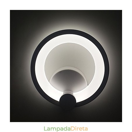 Apliques de parede Modern Ring Contemporâneo Metal Acrílico 90 240V Apliques de parede Modern Ring Contemporâneo Metal Acrílico 90 240V