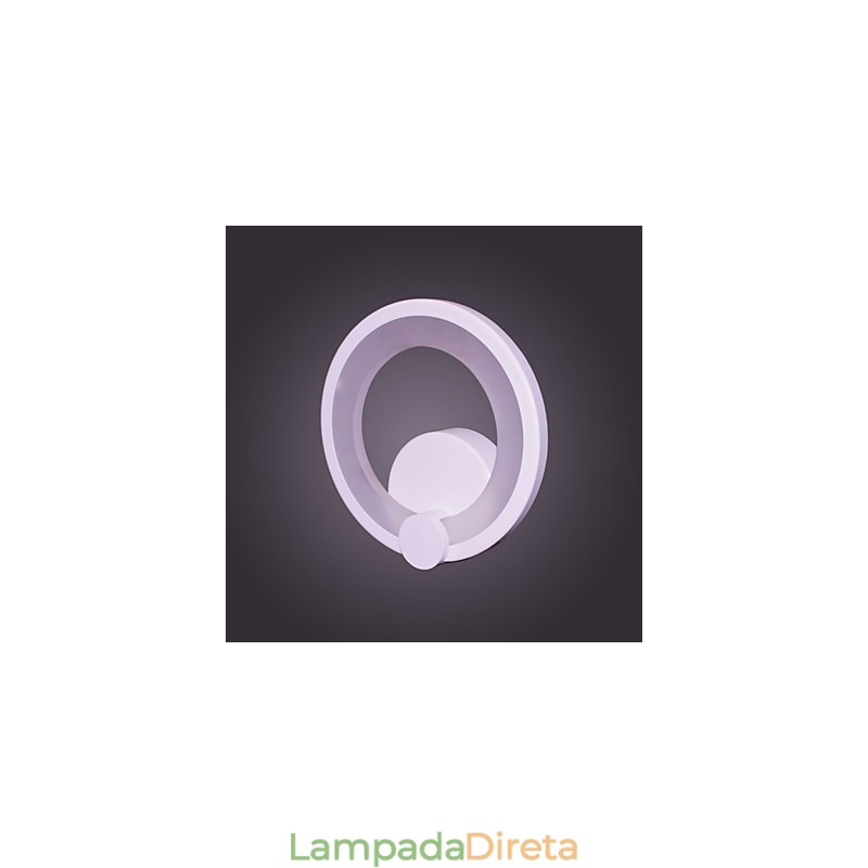 Apliques de parede Modern Ring Contemporâneo Metal Acrílico 90 240V