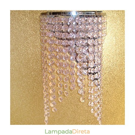 Luminária de parede de cristal moderna com 2 luzes Luminária de parede de cristal moderna com 2 luzes