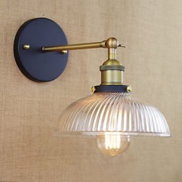 American Country Retro Personalidade Criativa Popular Luminária de Parede Decorativa de Vidro