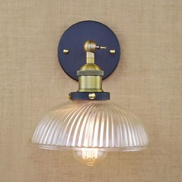 American Country Retro Personalidade Criativa Popular Luminária de Parede Decorativa de Vidro