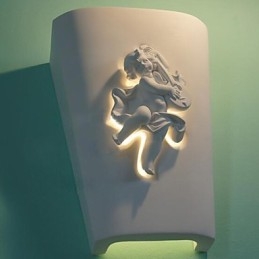 Luminária de parede criativa rural criativa mediterrânea estilo europeu luminária de parede cupido luz