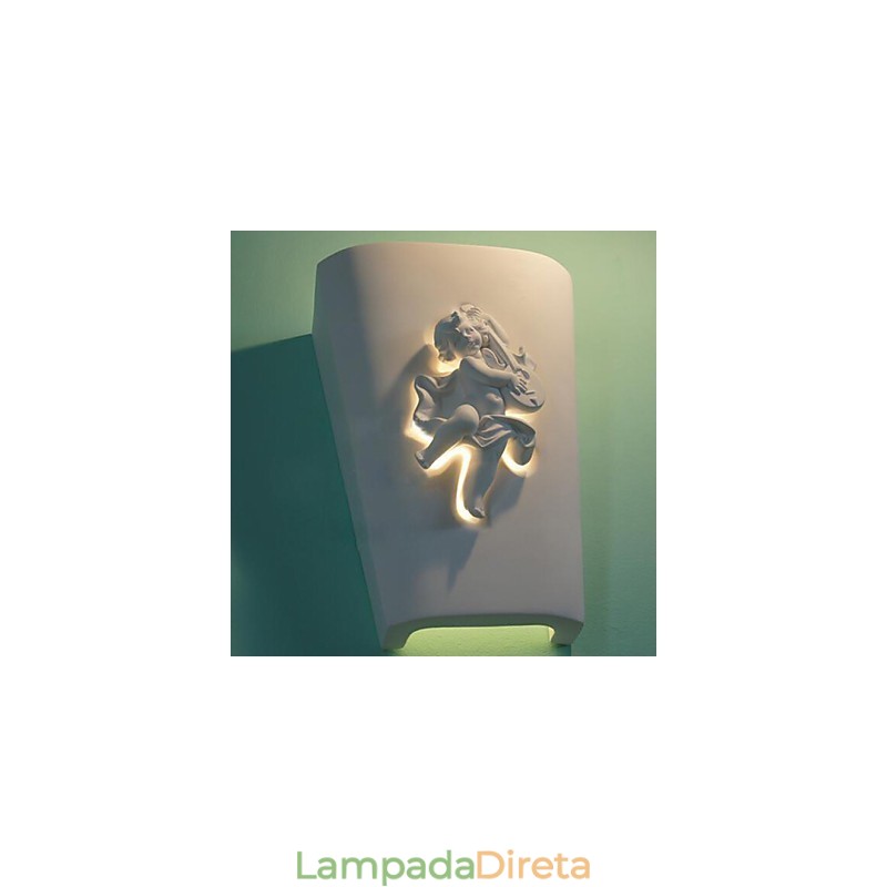 Luminária de parede criativa rural criativa mediterrânea estilo europeu luminária de parede cupido luz