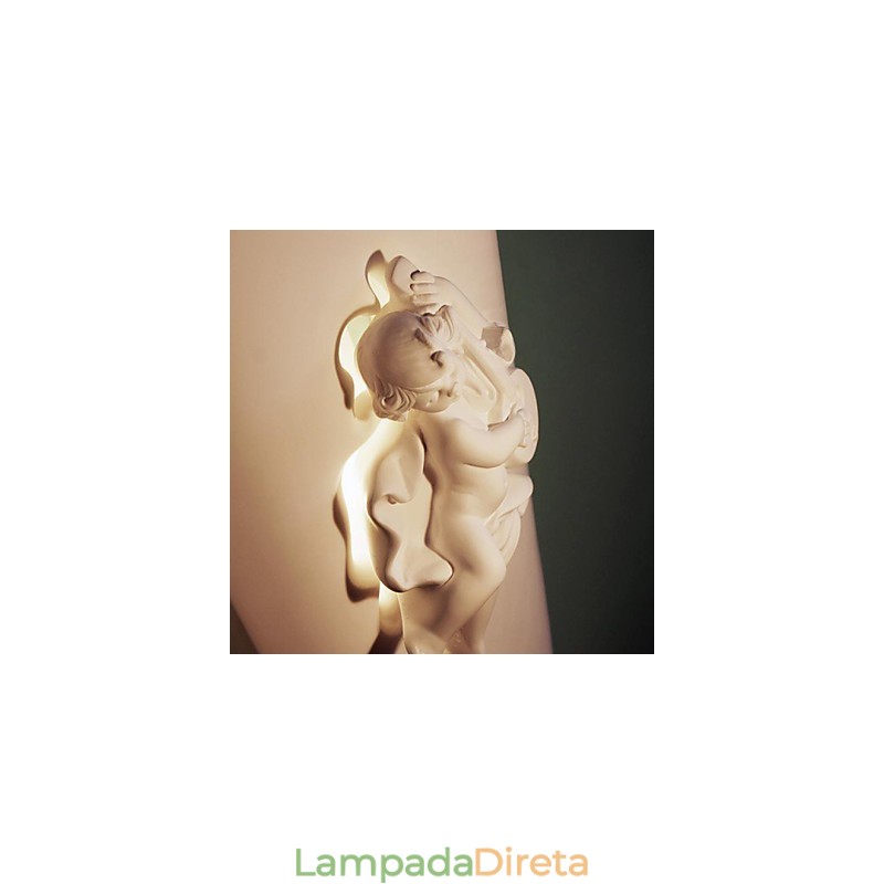 Luminária de parede criativa rural criativa mediterrânea estilo europeu luminária de parede cupido luz