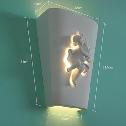 Luminária de parede criativa rural criativa mediterrânea estilo europeu luminária de parede cupido luz