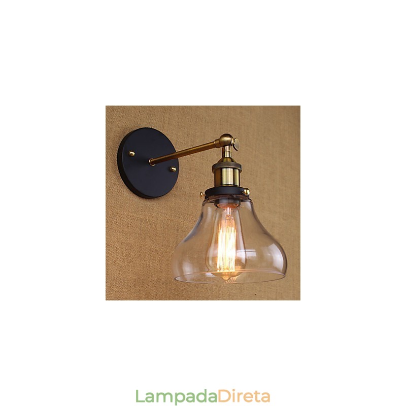 Aplique de parede decorativo industrial nostálgico estilo country americano
