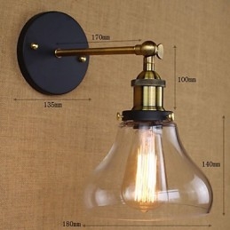 Aplique de parede decorativo industrial nostálgico estilo country americano