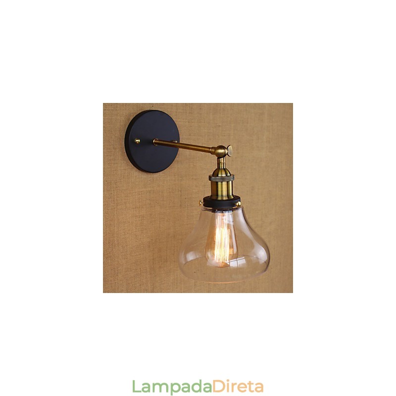 Aplique de parede decorativo industrial nostálgico estilo country americano