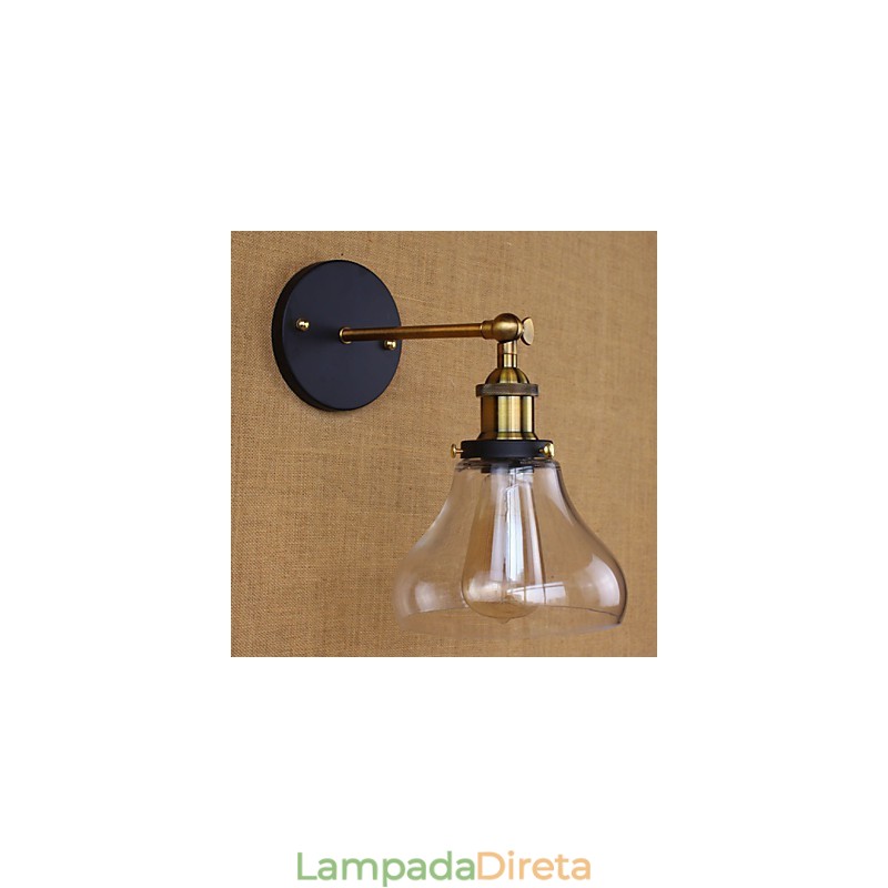 Aplique de parede decorativo industrial nostálgico estilo country americano