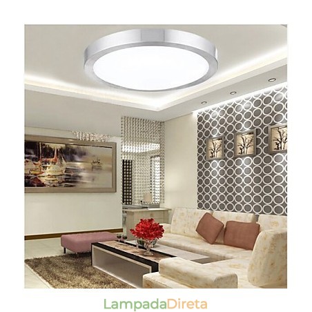 Luminárias embutidas redondas simples modernas diâmetro 29cm Luminárias embutidas redondas simples modernas diâmetro 29cm