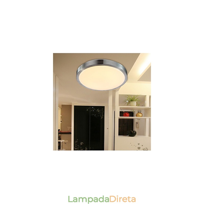 Luminárias embutidas redondas simples modernas diâmetro 29cm
