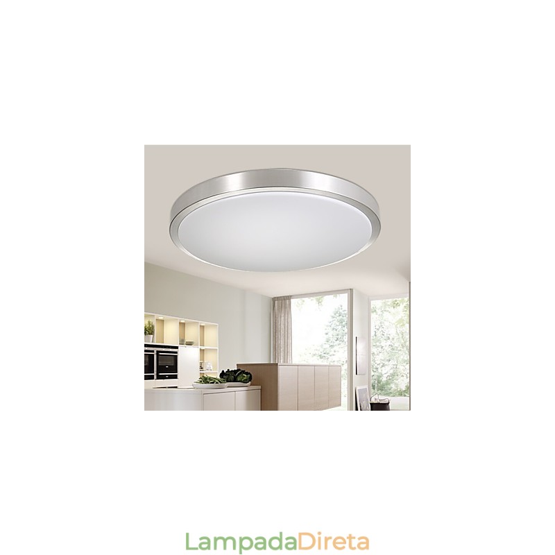 Luminárias embutidas redondas simples modernas diâmetro 29cm