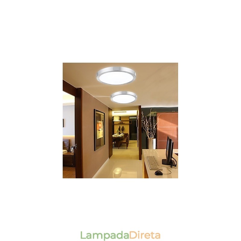 Luminárias embutidas redondas simples modernas diâmetro 29cm