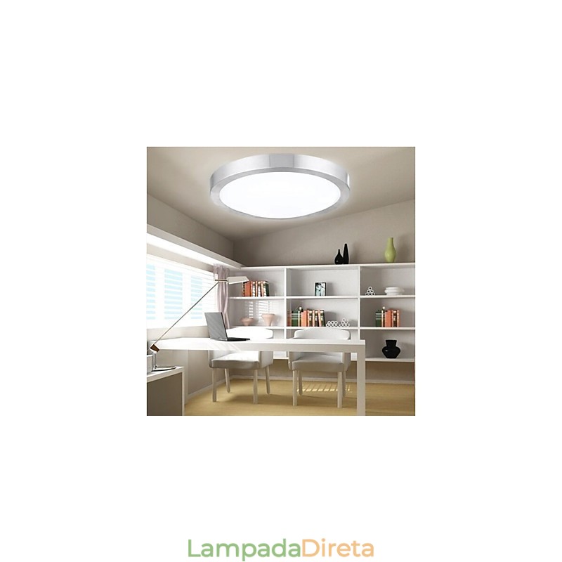 Luminárias embutidas redondas simples modernas diâmetro 29cm