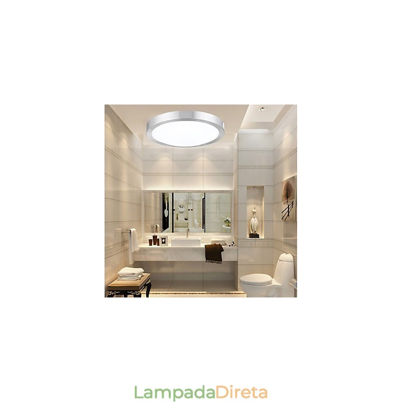 Luminárias embutidas redondas simples modernas diâmetro 29cm