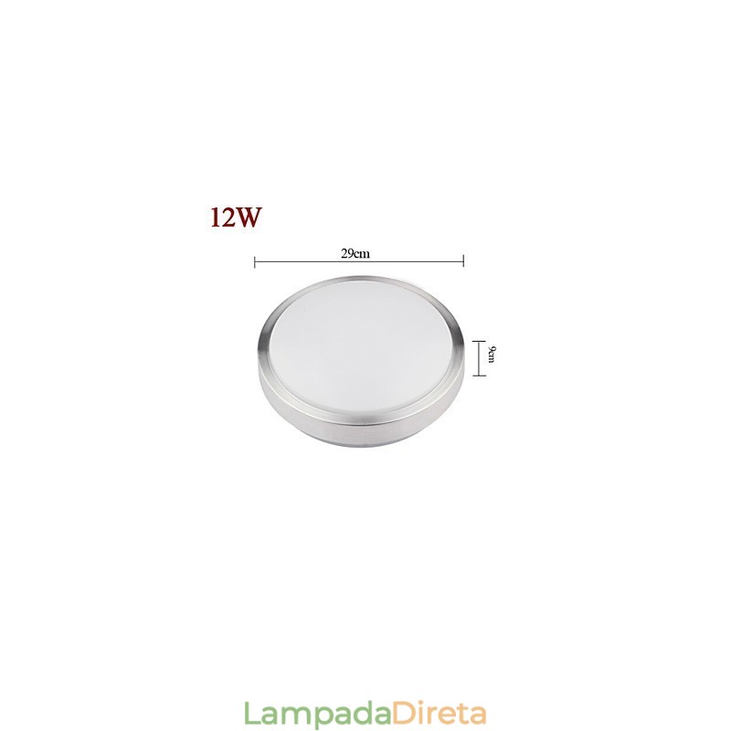 Luminárias embutidas redondas simples modernas diâmetro 29cm