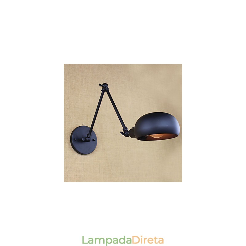 Há o braço longo do interruptor duplo minimalista Europa personalizado estilo retrô iluminação de parede de ferro