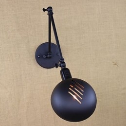 Há o braço longo do interruptor duplo minimalista Europa personalizado estilo retrô iluminação de parede de ferro